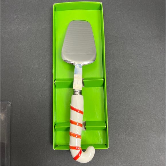 Vintage Candy Cane Handle Cake Pie Server Slicer Stainless Steel - Picture 5 of 6